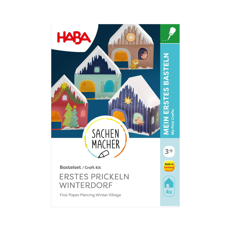 Sachenmacher Erstes Prickeln Häuser, Bastelset Winter, 4 St., ab 3 J.