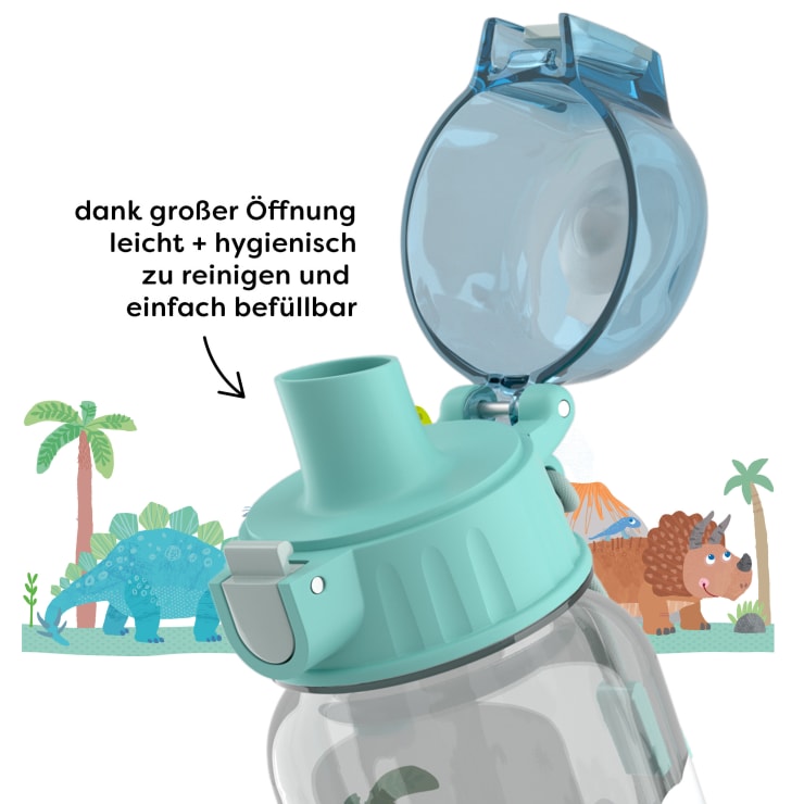 Lunch-Set Dino für Kinder, Dino-Brotdose & -Trinkflasche