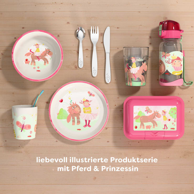 Lunch-Set Prinzessin für Kinder, Prinzessinnen-Brotdose & -Trinkflasche