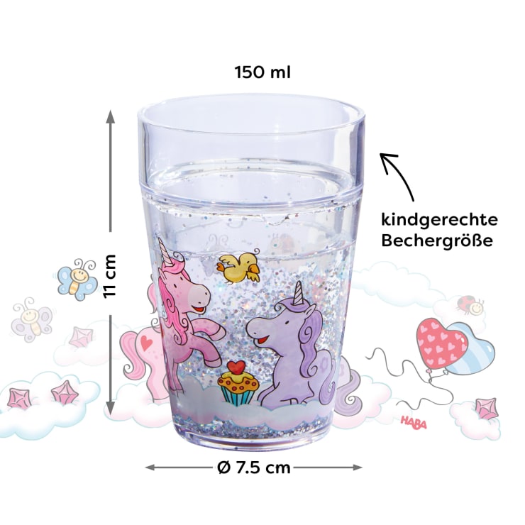 Glittery Tumbler Unicorn Glitterluck