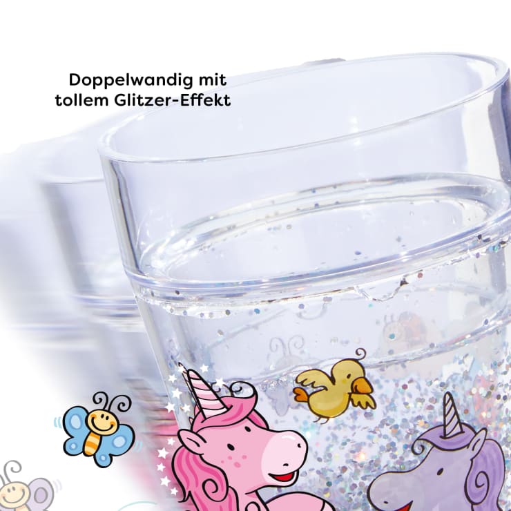 Glittery Tumbler Unicorn Glitterluck