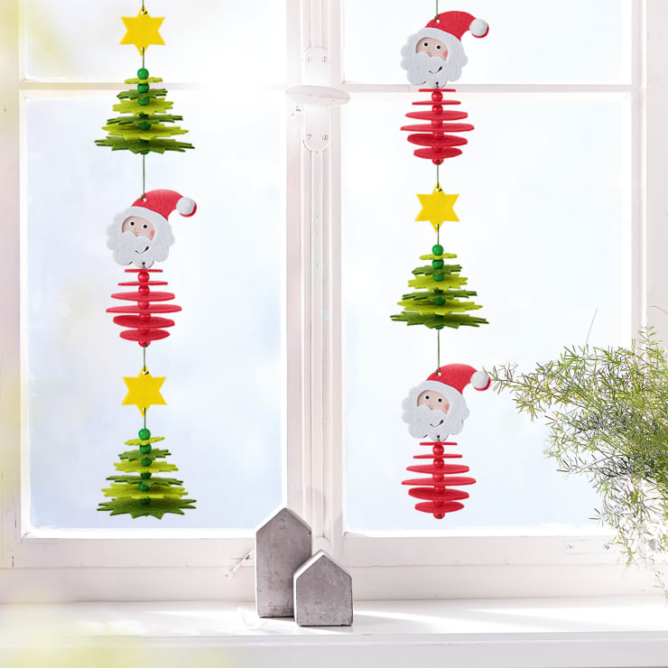 Sachenmacher Erstes Fädeln Filzgirlande Weihnachten, Bastelset, ab 3 J