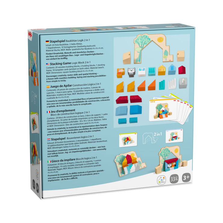 Stacking & Arranging Game Cottage Puzzle Blocks
