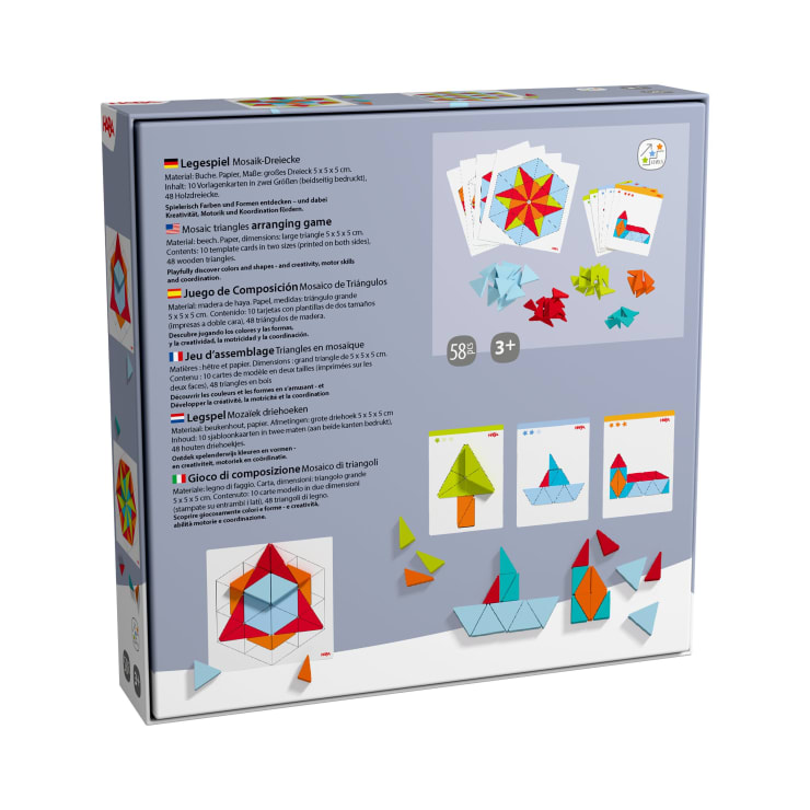 Mosaic triangles arranging game