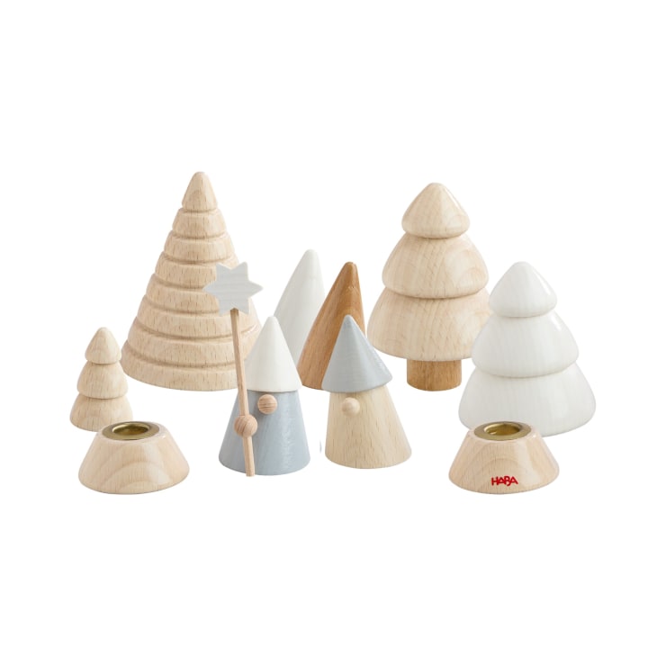 Kerzenständer-Set Wichtelwald, Holz