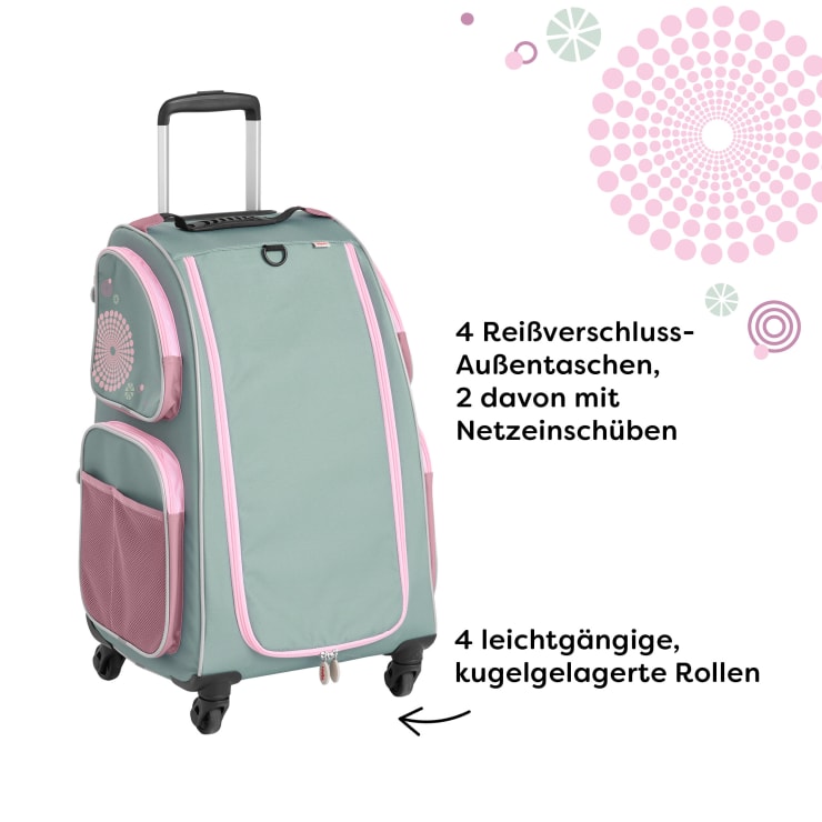 Reiseset aus Trolley und Tasche, salbei