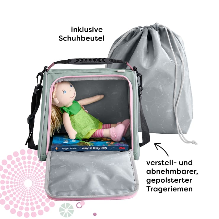Reiseset aus Trolley und Tasche, salbei