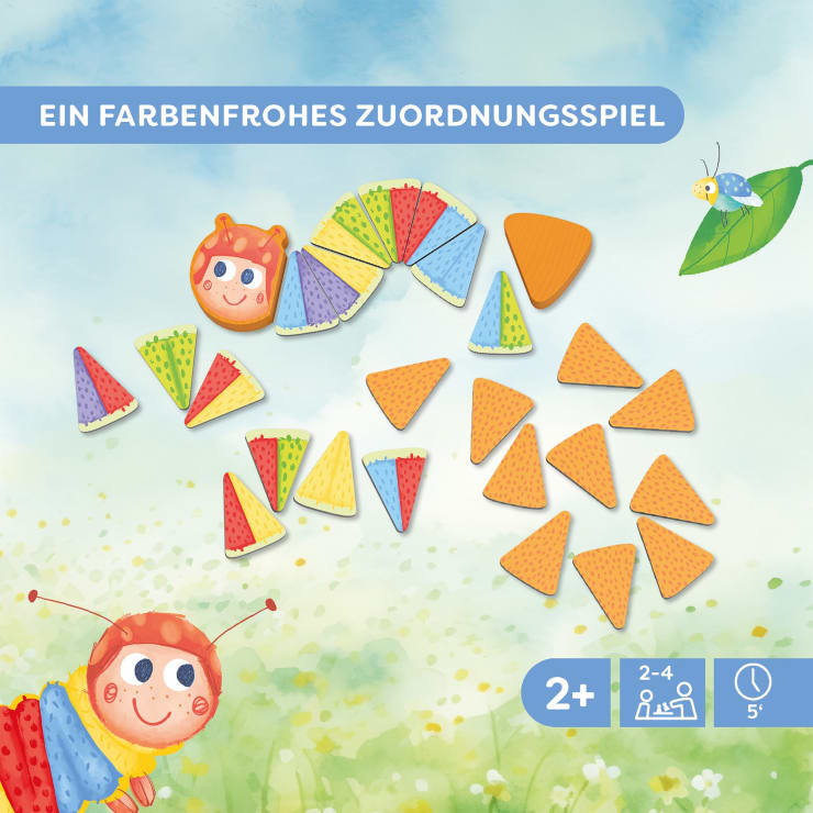 Meine ersten Spiele, Raupe Rosa, Dominospiel, ab 2 J.