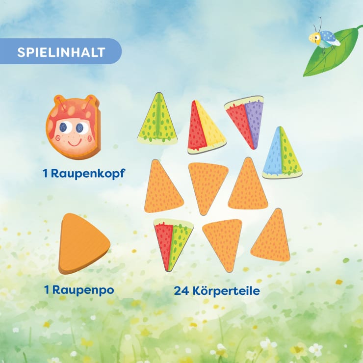 Meine ersten Spiele, Raupe Rosa, Dominospiel, ab 2 J.