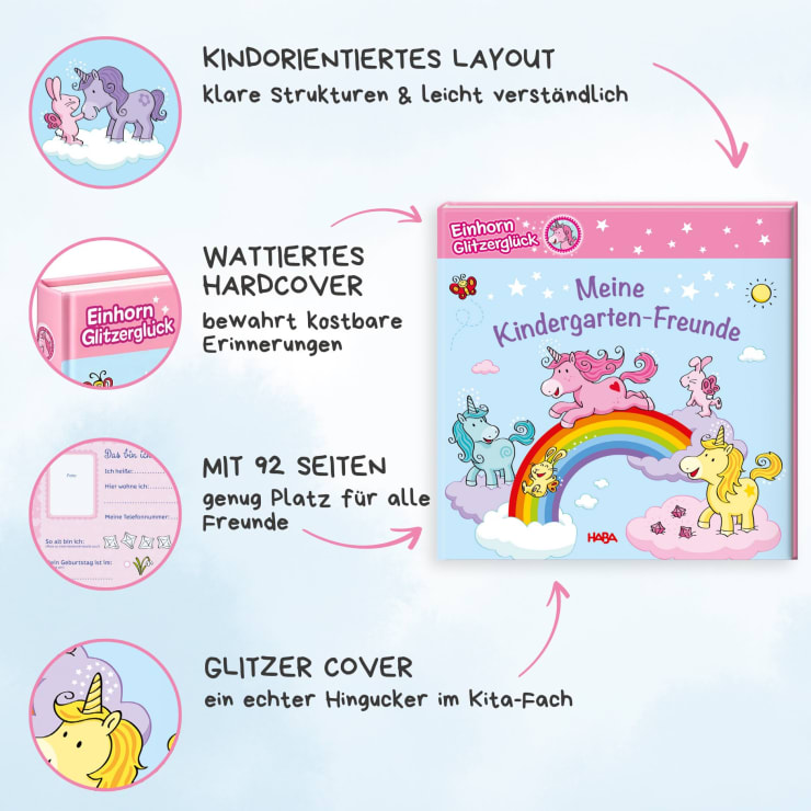 Einhorn Glitzerglück – Meine Kindergarte