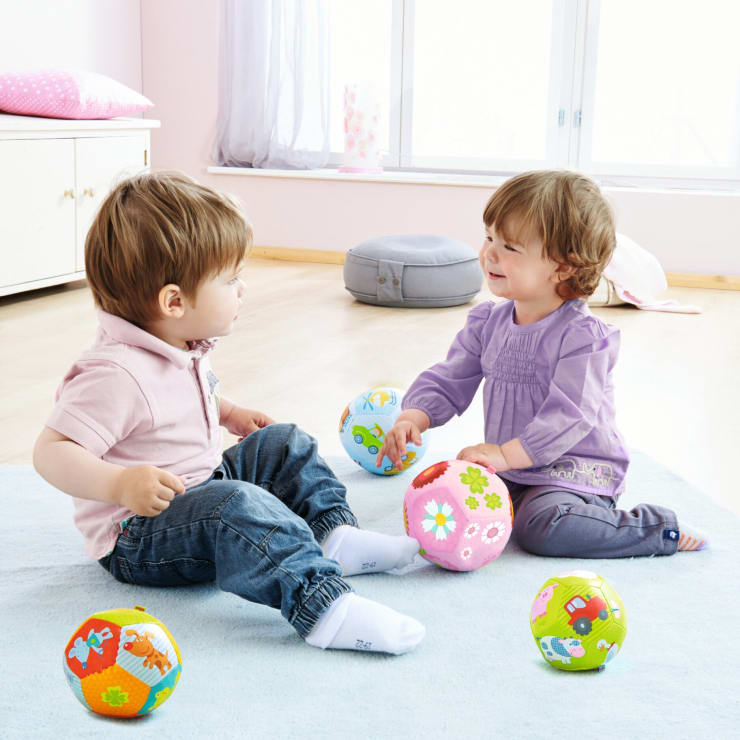 Kunststoffball Baustelle, Ø 14 cm, Spielball ab 2 Jahren