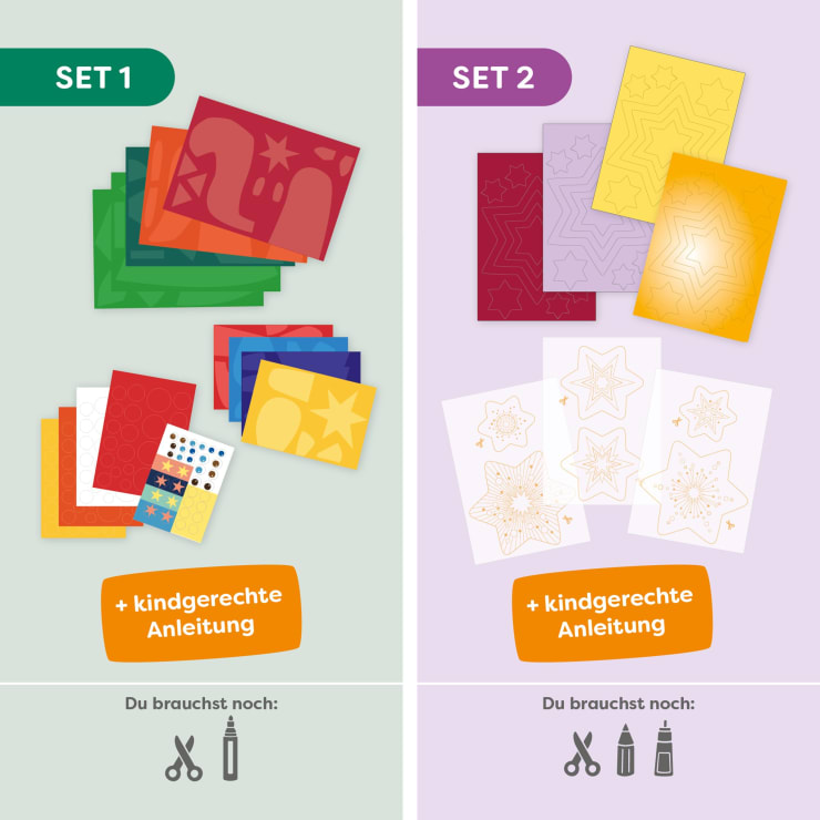 2 Sachenmacher Bastelsets – Weihnachten, ab 5 Jahren