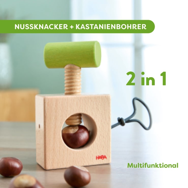 2-in-1 Chestnut Drill & Nutcracker