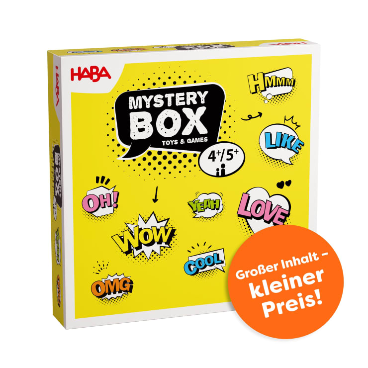 Mystery-Spielebox, Überraschungsbox 1, mit 4–5 HABA-Spielen, ab 4 Jahren