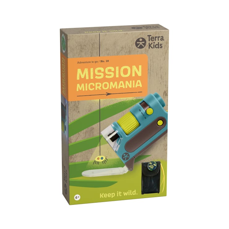 Terra Kids Pocket-Mikroskop, Mini-Mikroskop für Kinder inkl. Tasche