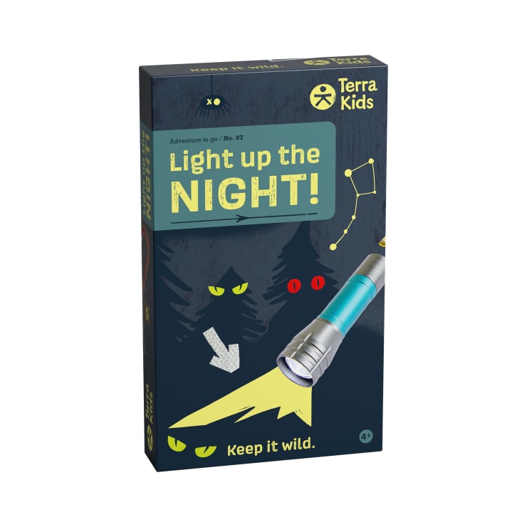Terra Kids LED-Abenteuer-Taschenlampe mit Karabiner & Reflektor-Stickern