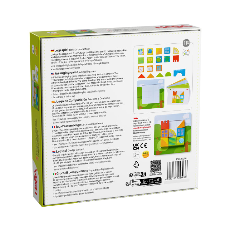 Legespiel Tierisch quadratisch
