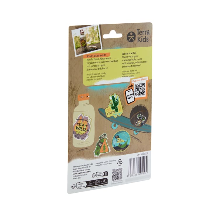 Terra Kids Adventure Sticker für Kinder, Wald- & Naturmotive, 5 Stück