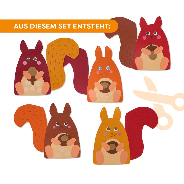 Sachenmacher Erstes Schneiden Eichhörnchen, Bastelset Herbst, ab 3 J.