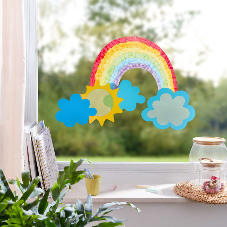 Sachenmacher Erstes Kleben Regenbogen, Fensterbild, 6 St., ab 3 Jahren