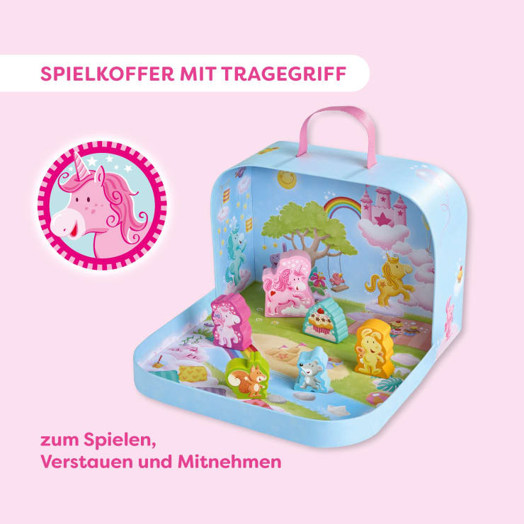 Spielwelt im Koffer - Einhorn Glitzerglück