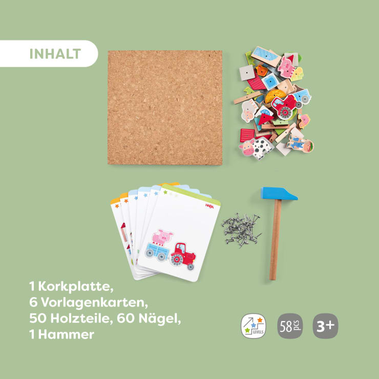 Hammer-Nagelspiel Bauernhof