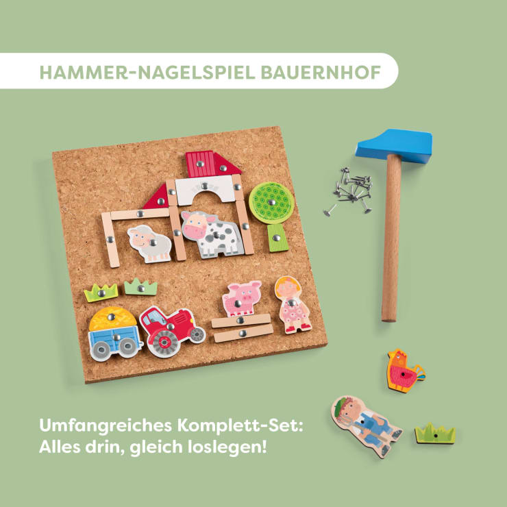 Hammer-Nagelspiel Bauernhof