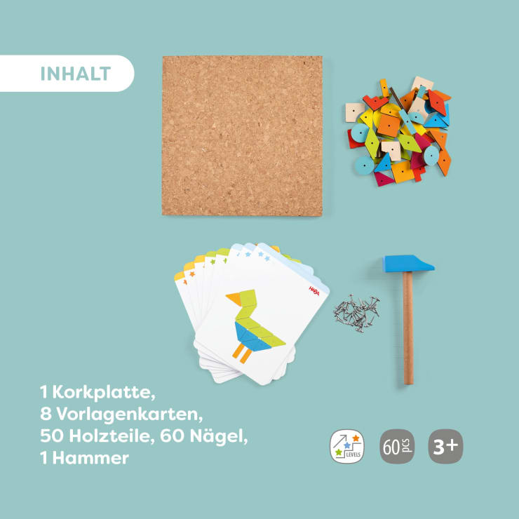 Hammer-Nagelspiel Geo-Formen