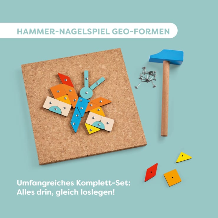 Hammer-Nagelspiel Geo-Formen