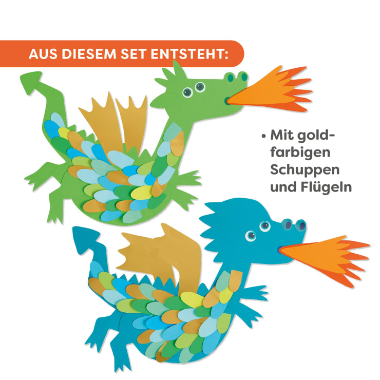 Sachenmacher Fensterbild, Bastelset Drachen, 2 Stück, ab 5 Jahren
