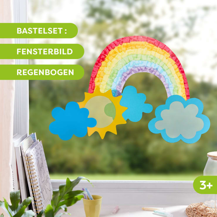 Sachenmacher Erstes Kleben Regenbogen, Fensterbild, 6 St., ab 3 Jahren