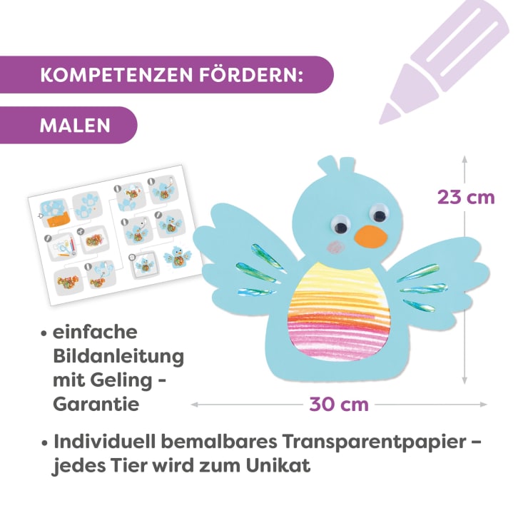2 Sachenmacher Bastelsets, Erstes Basteln Fensterbilder, 4 St., ab 3 Jahren