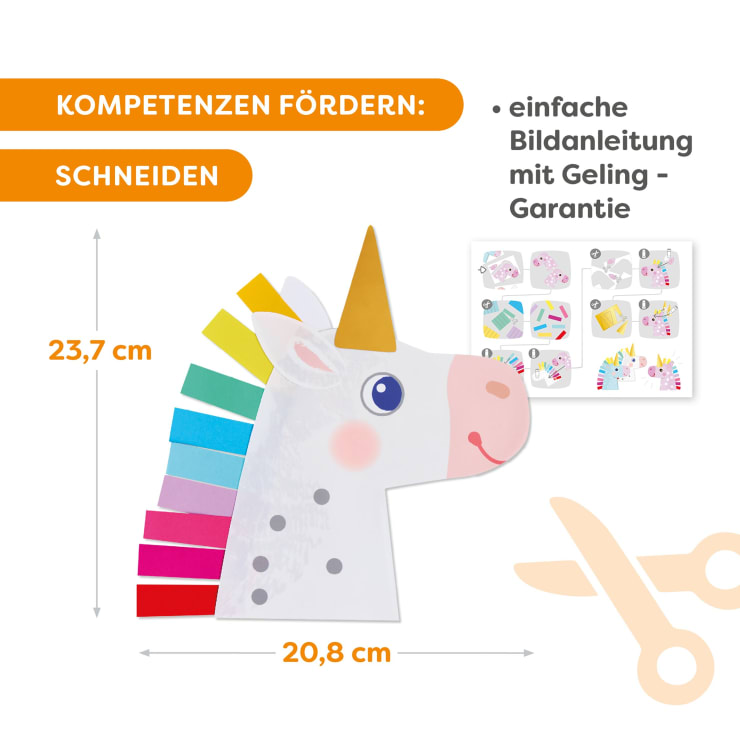 2 Sachenmacher Bastelsets, Erstes Basteln Einhörner, 9 St., ab 3 J.
