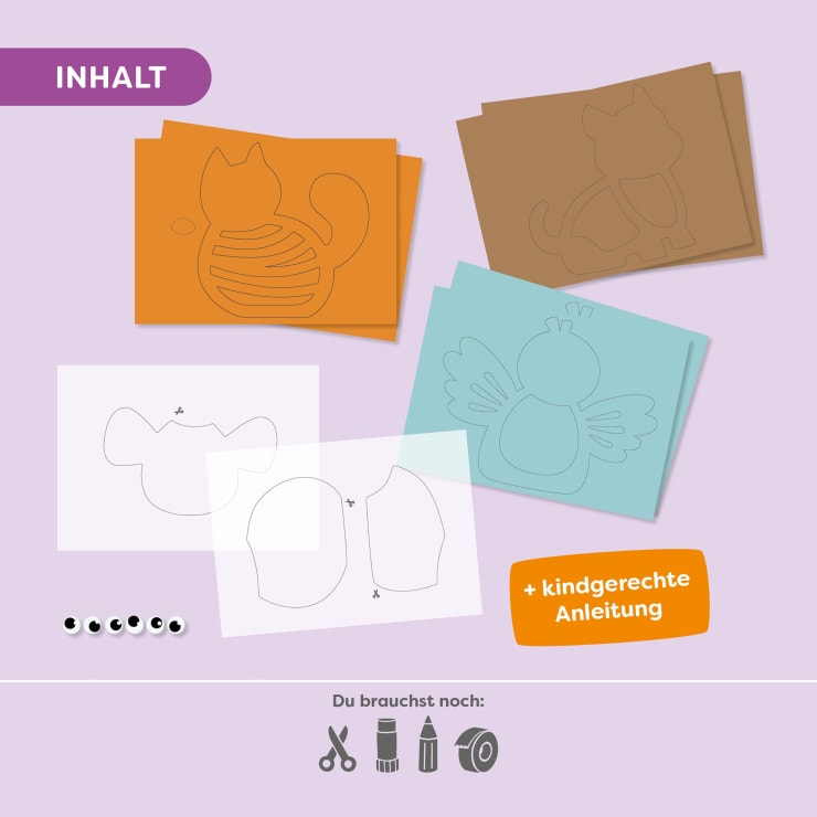 Craft Set – First Painting: Animal Window Pictures