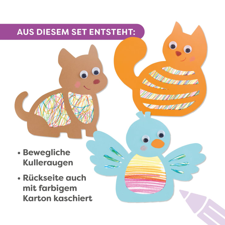 Craft Set – First Painting: Animal Window Pictures