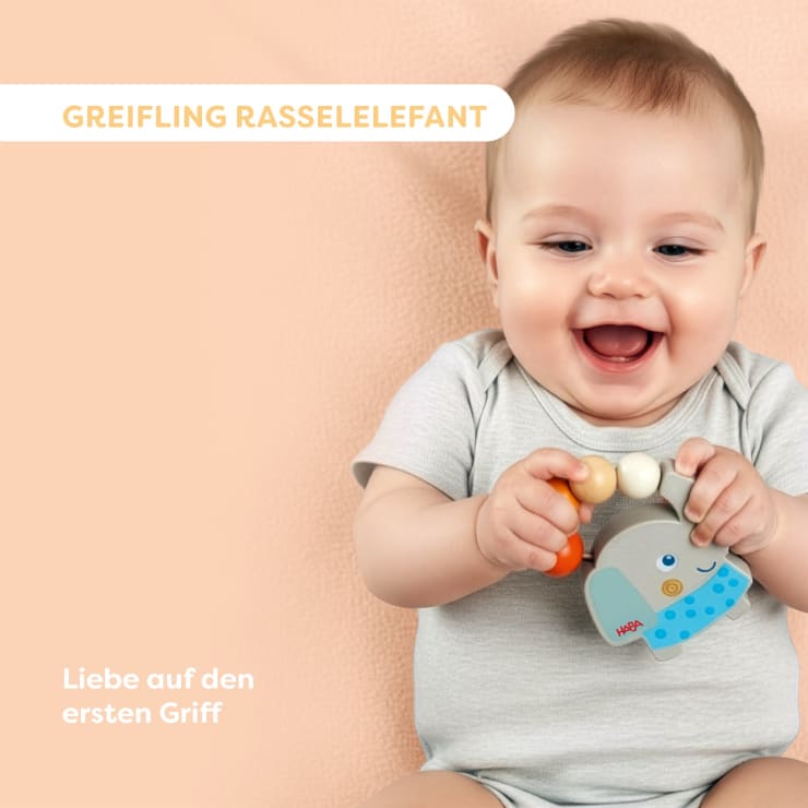 Elephant Rattle Grasping Toy