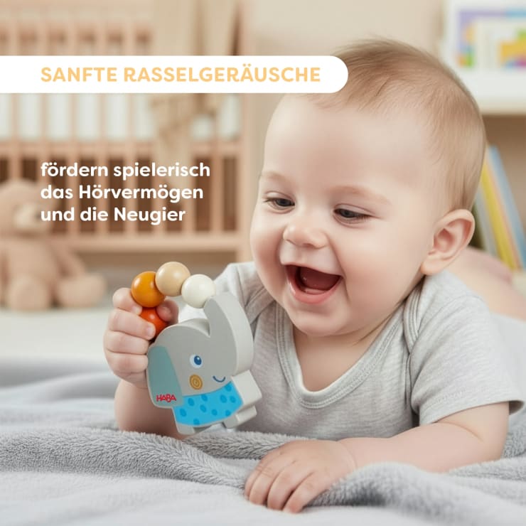 Elephant Rattle Grasping Toy