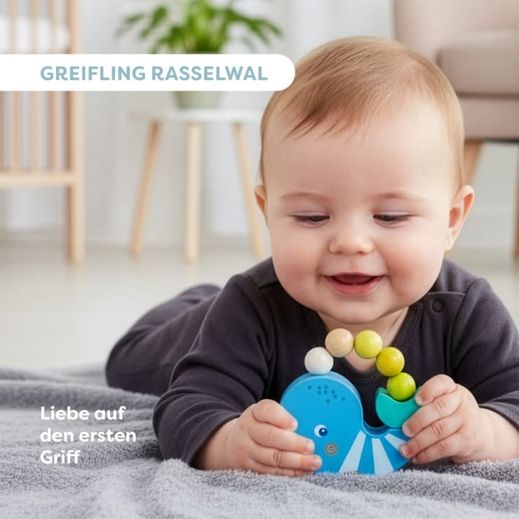 Whale Rattle Grasping Toy