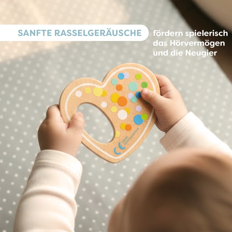 Heart Rattle Grasping Toy