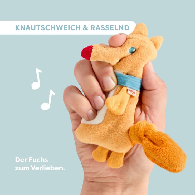 Fox Baby Rattle Grasping Toy