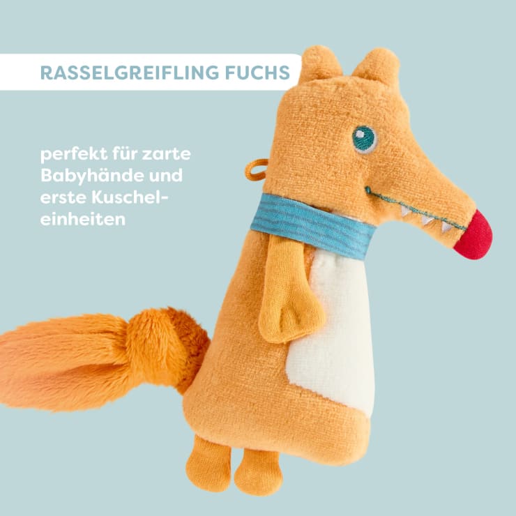 Fox Baby Rattle Grasping Toy