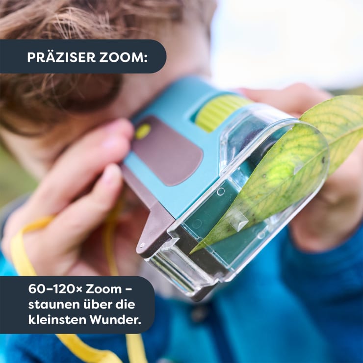 Terra Kids Pocket-Mikroskop, Mini-Mikroskop für Kinder inkl. Tasche