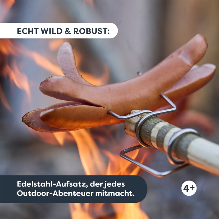 Terra Kids Grillspieß-Aufsatz für Kinder, sicheres Grillzubehör ab 4 J