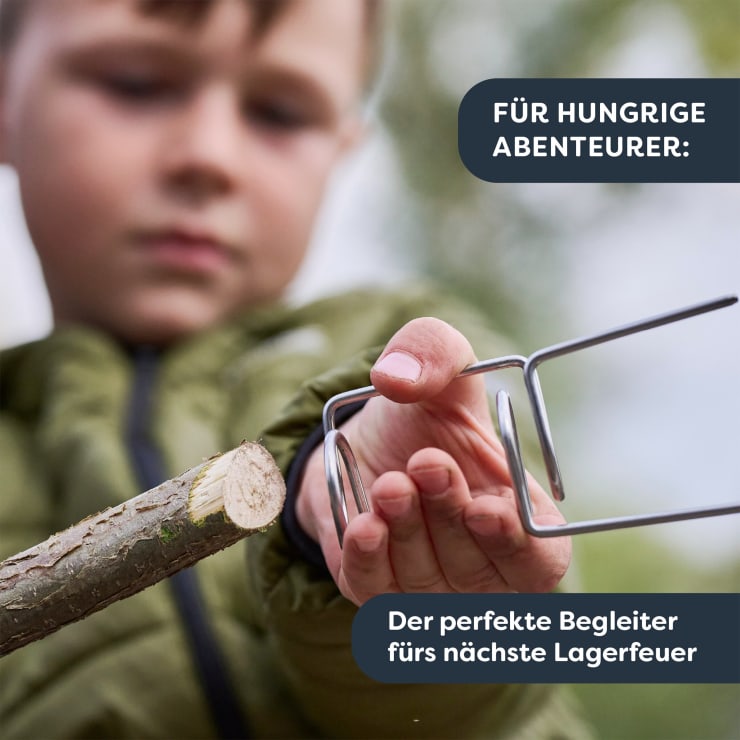 Terra Kids Grillspieß-Aufsatz für Kinder, sicheres Grillzubehör ab 4 J
