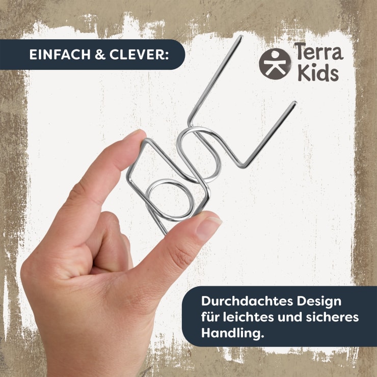 Terra Kids Grillspieß-Aufsatz für Kinder, sicheres Grillzubehör ab 4 J