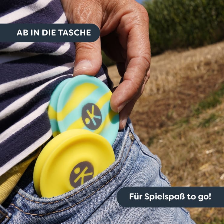 Terra Kids Pocket-Frisbee, Mini-Frisbee für Kinder, 2 Stück, ab 4