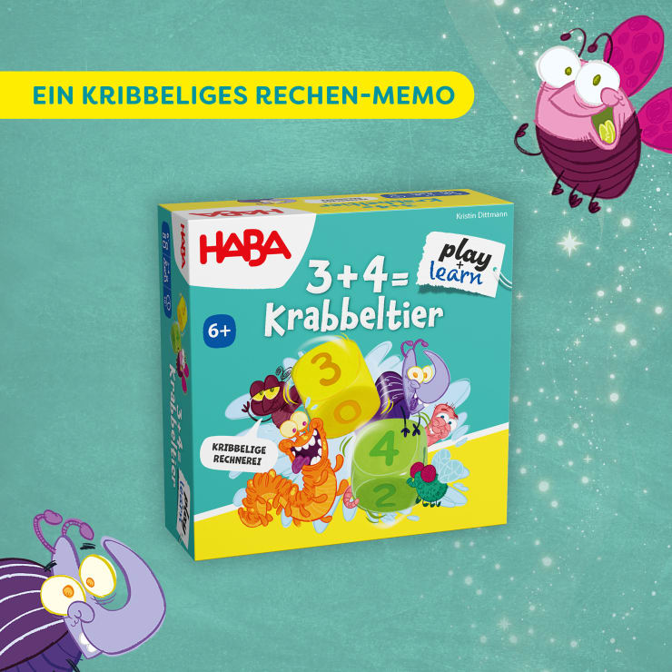3 + 4 = Klatsch Mathespiel, Addition, ab 6 Jahren