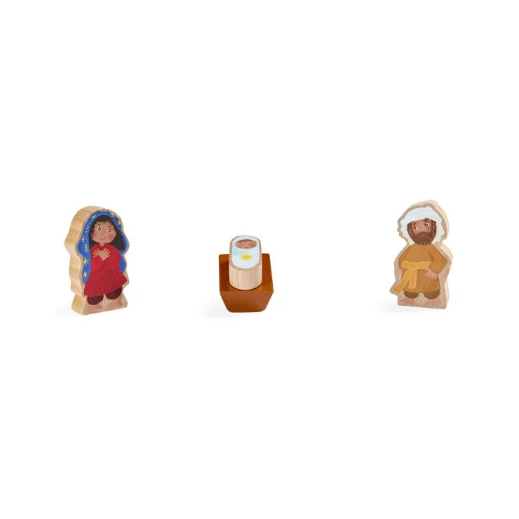 Spielkoffer, Weihnachtskrippe, mit 24 Holzfiguren, ab 18 Monaten