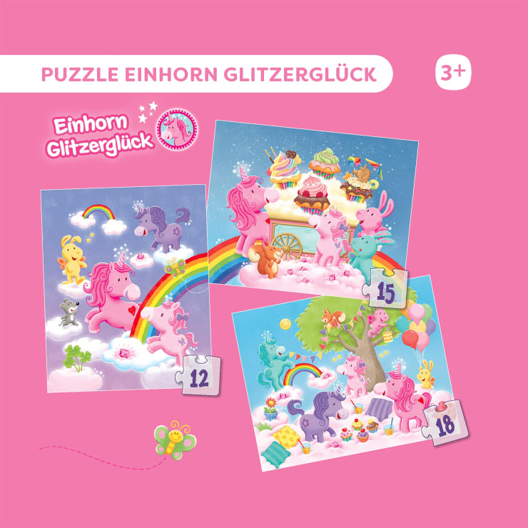 3 Puzzles - Unicorn Glitterluck