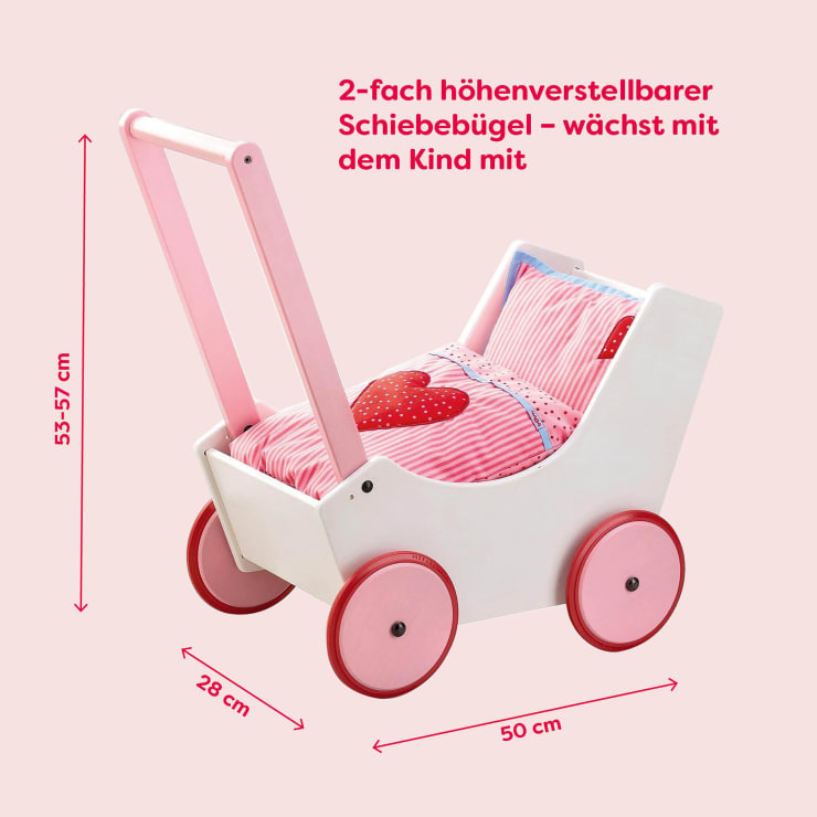 Puppenwagen Herzen